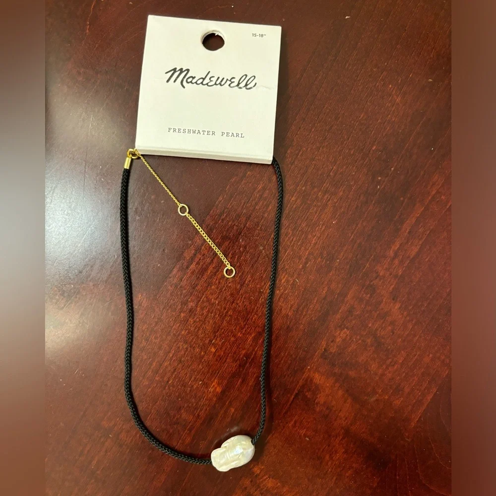 BRAND NEW Madewell Organic Freshwater Pearl Cord Necklace - Picture 8 of 11